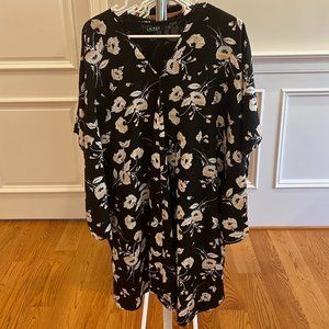 Floral Ralph Lauren Cape Dress Size Small